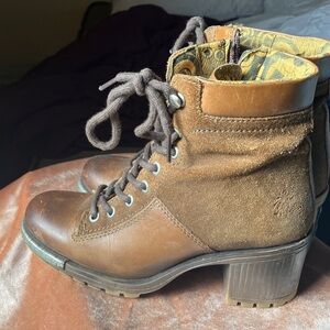 Fly London leather lace up Boots